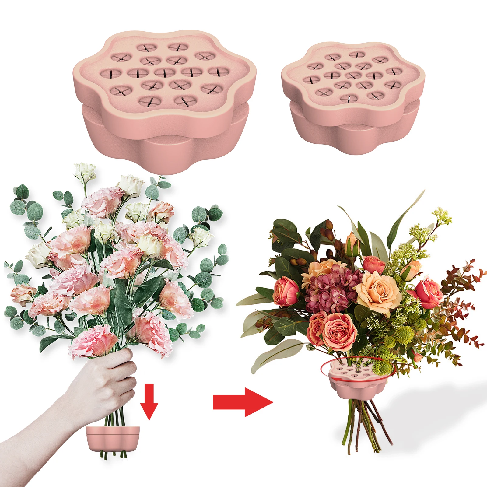 1/2PC Flower Spiral Ikebana Stem Holder for Vase Convenient Fixed Bouquet Spiral DIY Bouquet Twister Flower Arrangement 17Holder