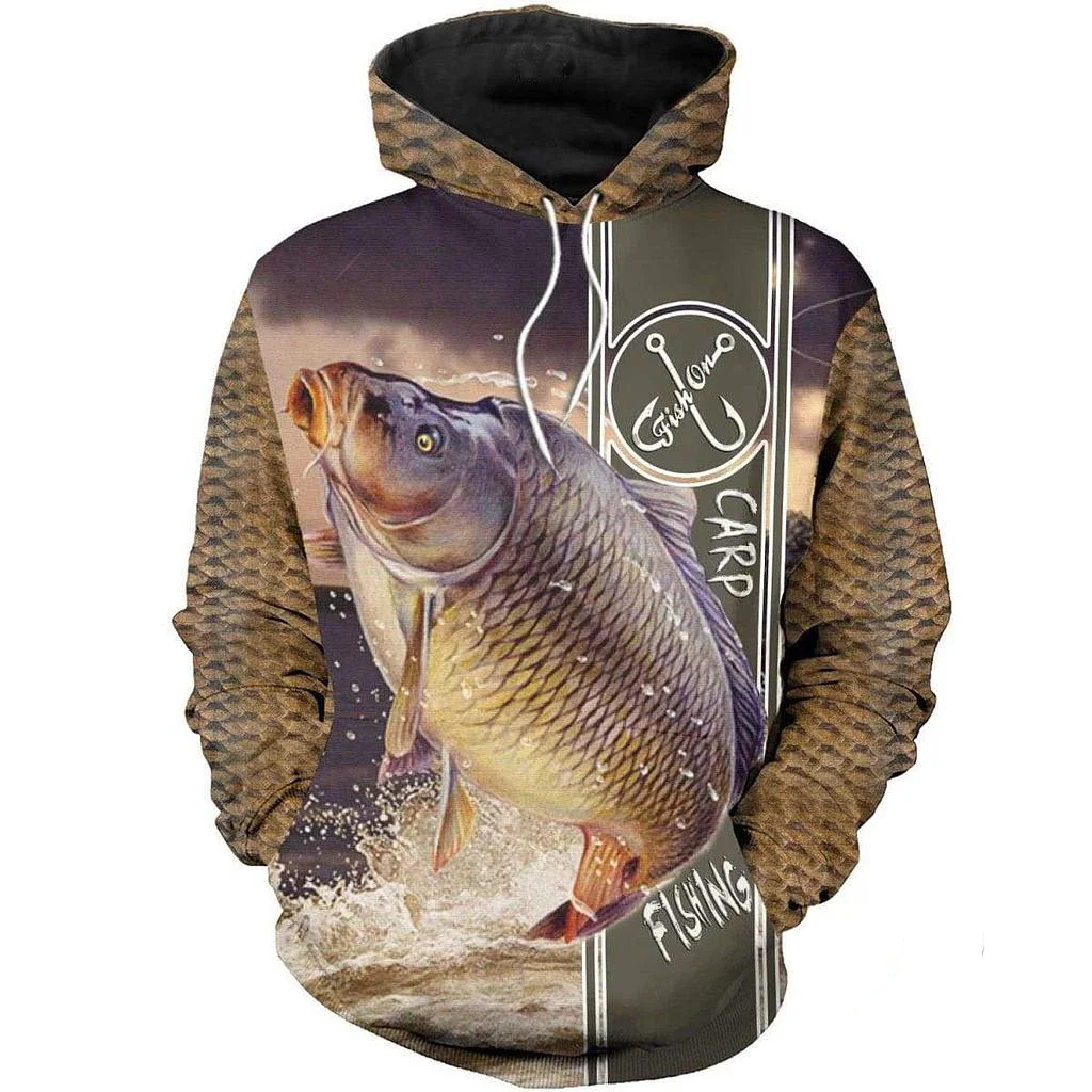 

New Fashion Hoodie Carp Fishing Series 3D Printing Sweatshirt Hoodie Zipper Hoodie Neutral Street Casual Sweatshirt NO00023