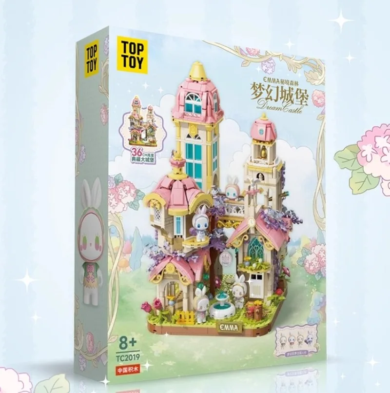 EMMA سيكريت فورست تجميع اللبنات Kawaii حلم القلعة لعبة نموذج سطح المكتب الحلي هدية عيد الأطفال