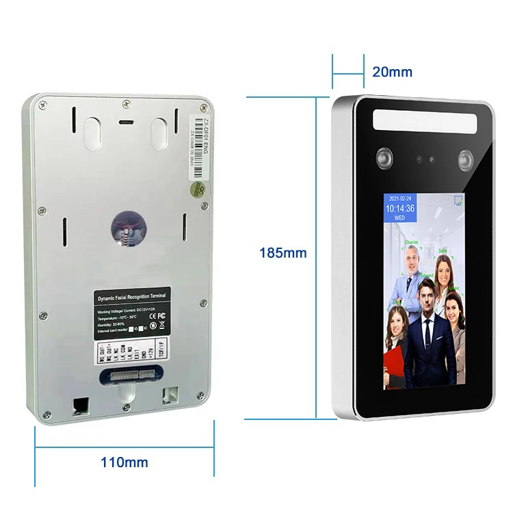 Picture 6: Waterproof Biometric Dynamic Facial Recognition Terminal Turnstile Access Control Face Recognition Device Door Access Control