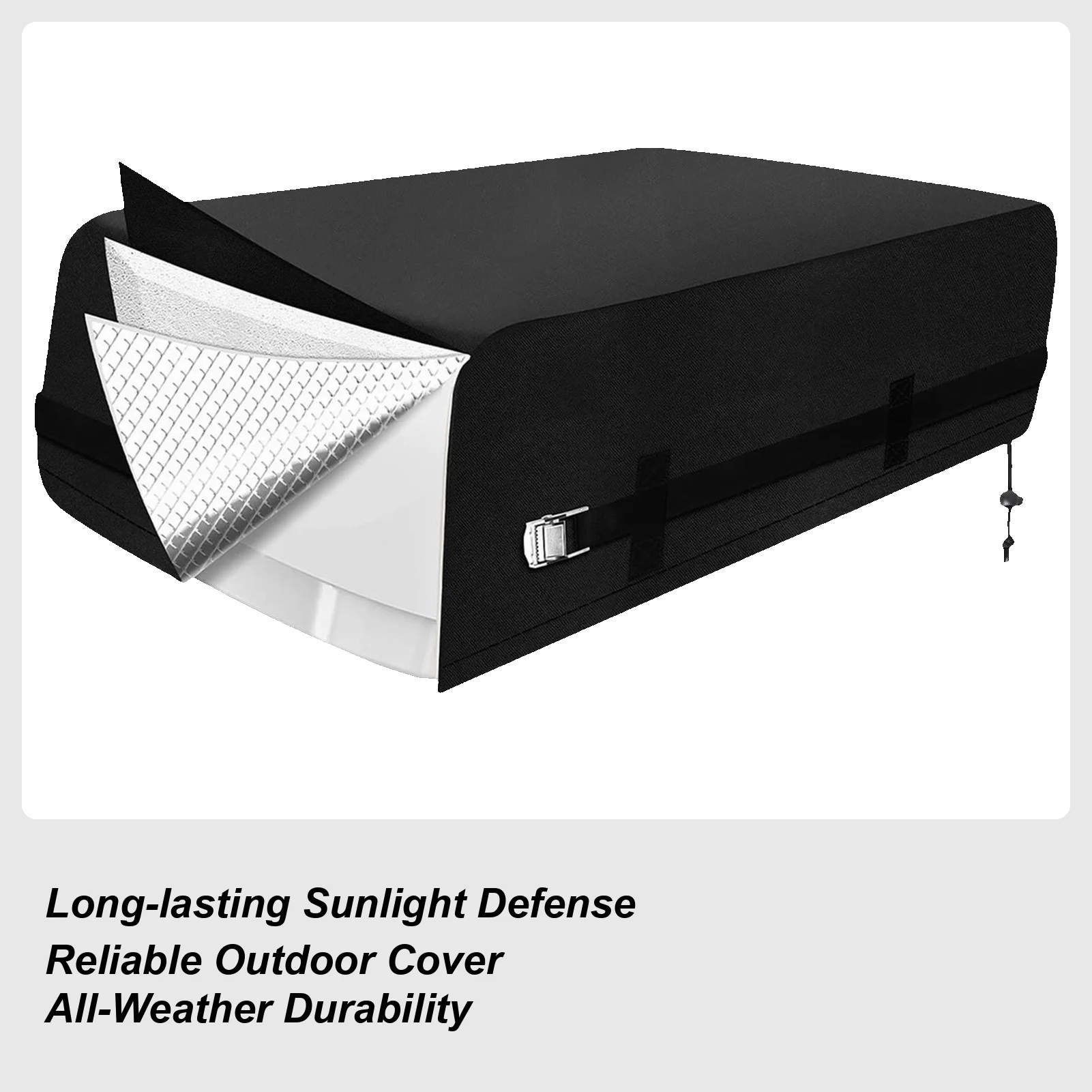 RV エアコンカバー 防水オックスフォード布 キャンピングカーアクセサリー トレーラー AC カバー RV ルーフユニット用 屋外旅行用