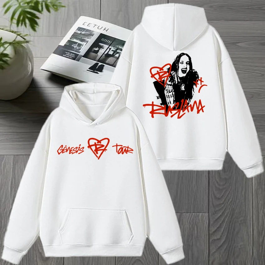 

High Quality Singer Ruslana New Album Tour 2025 printed Hoodie Men women fashion Y2k pullover Unisex Fleece Casual Sweatshirt
