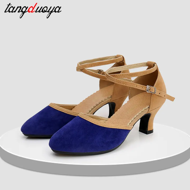 Scarpe da ballo per feste di Salsa da donna scarpe da ballo latino con tacco alto 5.5cm scarpe da ballo per Tango da sala da ballo per Salsa latina