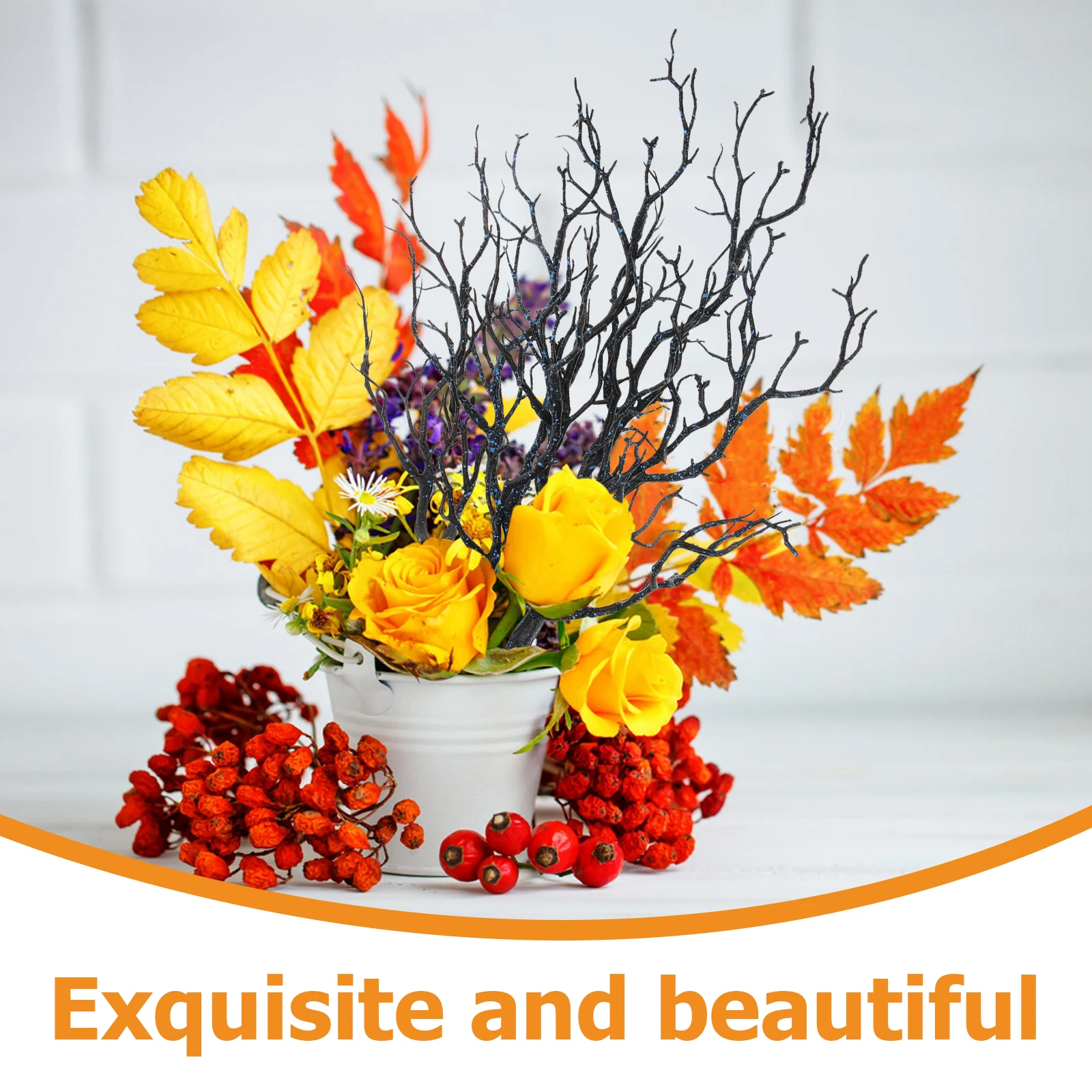 

6Pcs Artificial Antler Branches High Simulation Fake Tree Twigs Vase Filling Decorative Party Festival Props