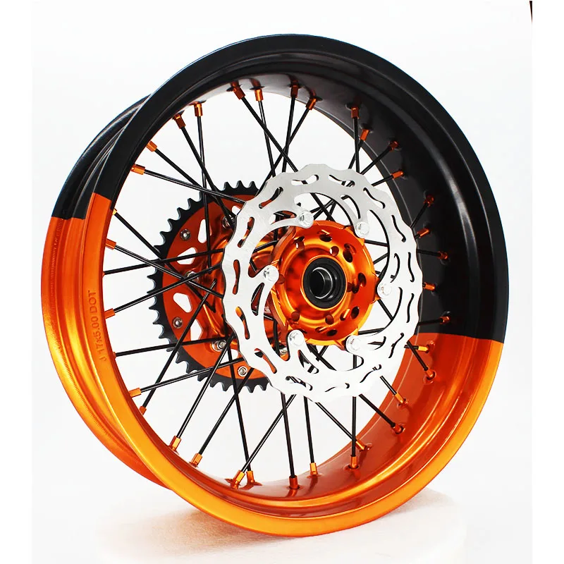 Aluminum Alloy 17 Inch Bicolor Motorcycle Wheels Supermoto Wheels for EXC SXF 450
