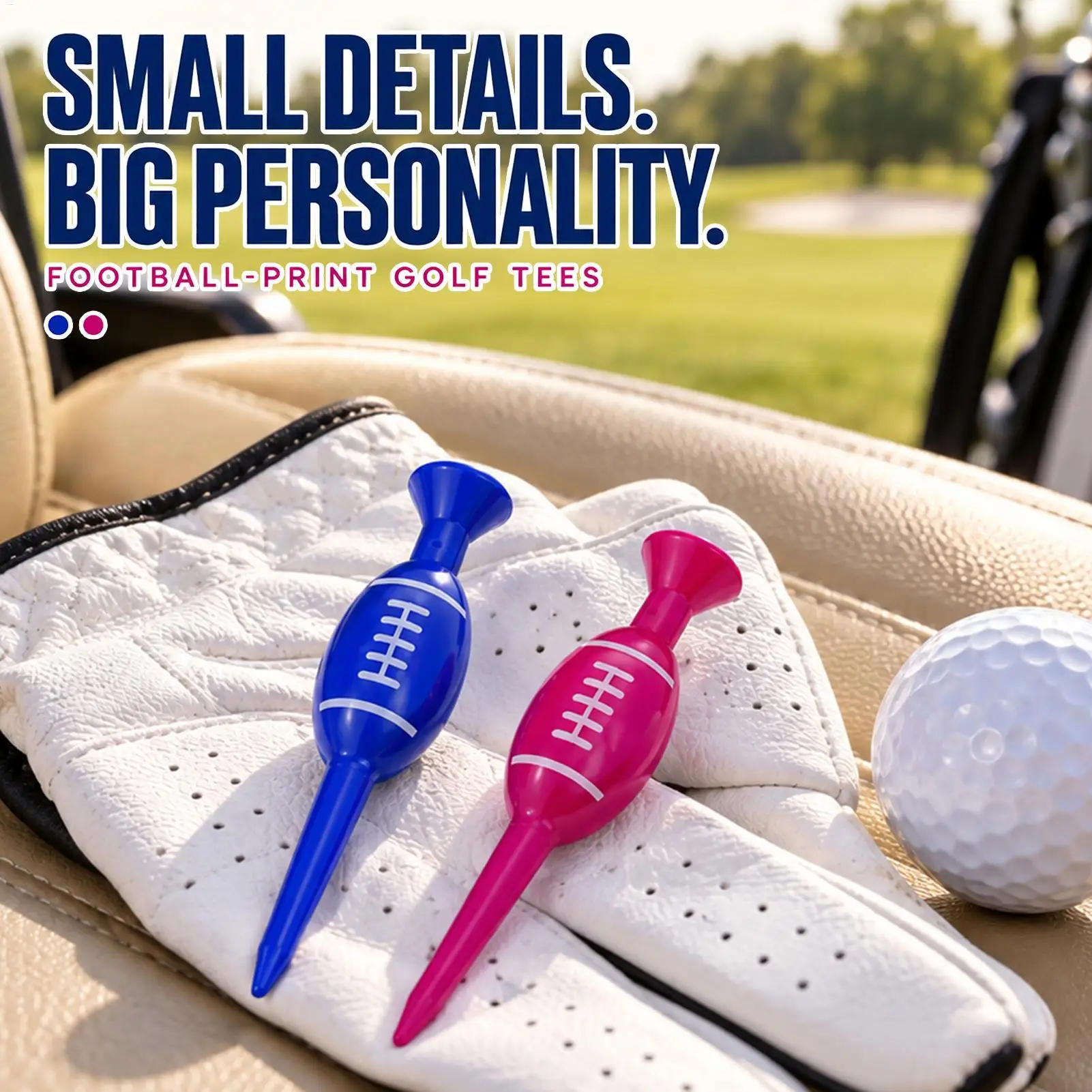 Tall Golf Tees 10 Piece Football Shape Sport Training Equipment Professional Golf Tees For Enhanced Durability & Stability