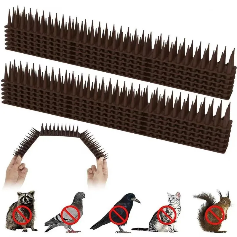 2Pcs 43CM Plastic Anti‑Climb Deterrent Spikes, Multi‑Purpose Bird & Cat Repellent, for Security Anti‑Theft Fence Use