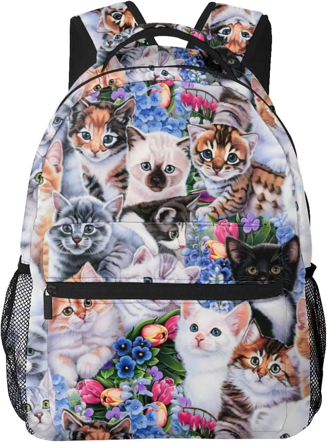 Cat Animal Pattern Backpacks Cute Laptop Bookbag Computer Bag Hiking Travel Daypack for Women Men