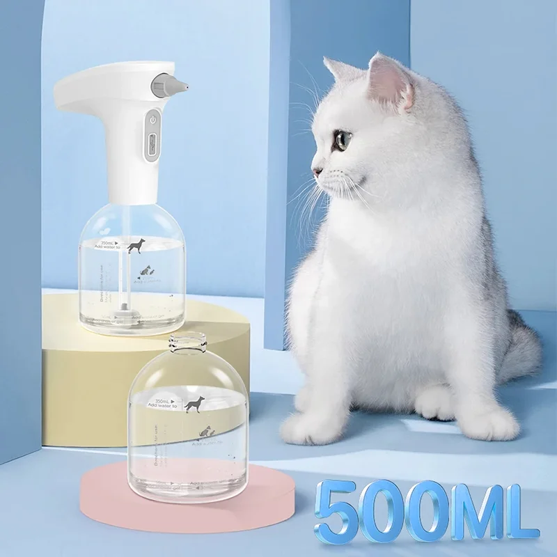 Dog Automatic Foam Soap Dispenser Cordless Pet Bath Cleaning Electric Cat Shampoo Foam Sprayer Pet Shower Accessories Supplies