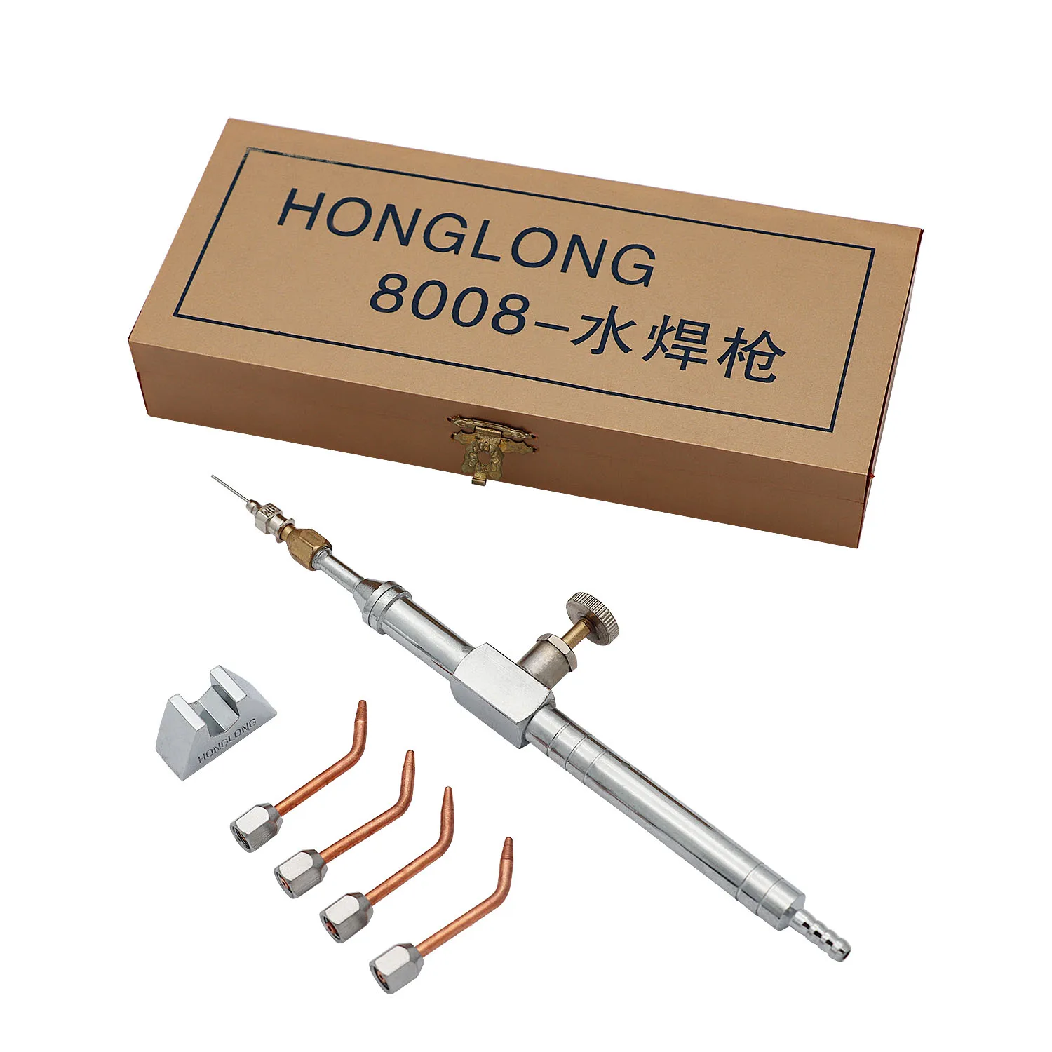 Oxy Hydrogen Gas Torch Flame Generator with 4 Copper Nozzles and Flashback Arrestor for HHO Polishing and Welding Machine