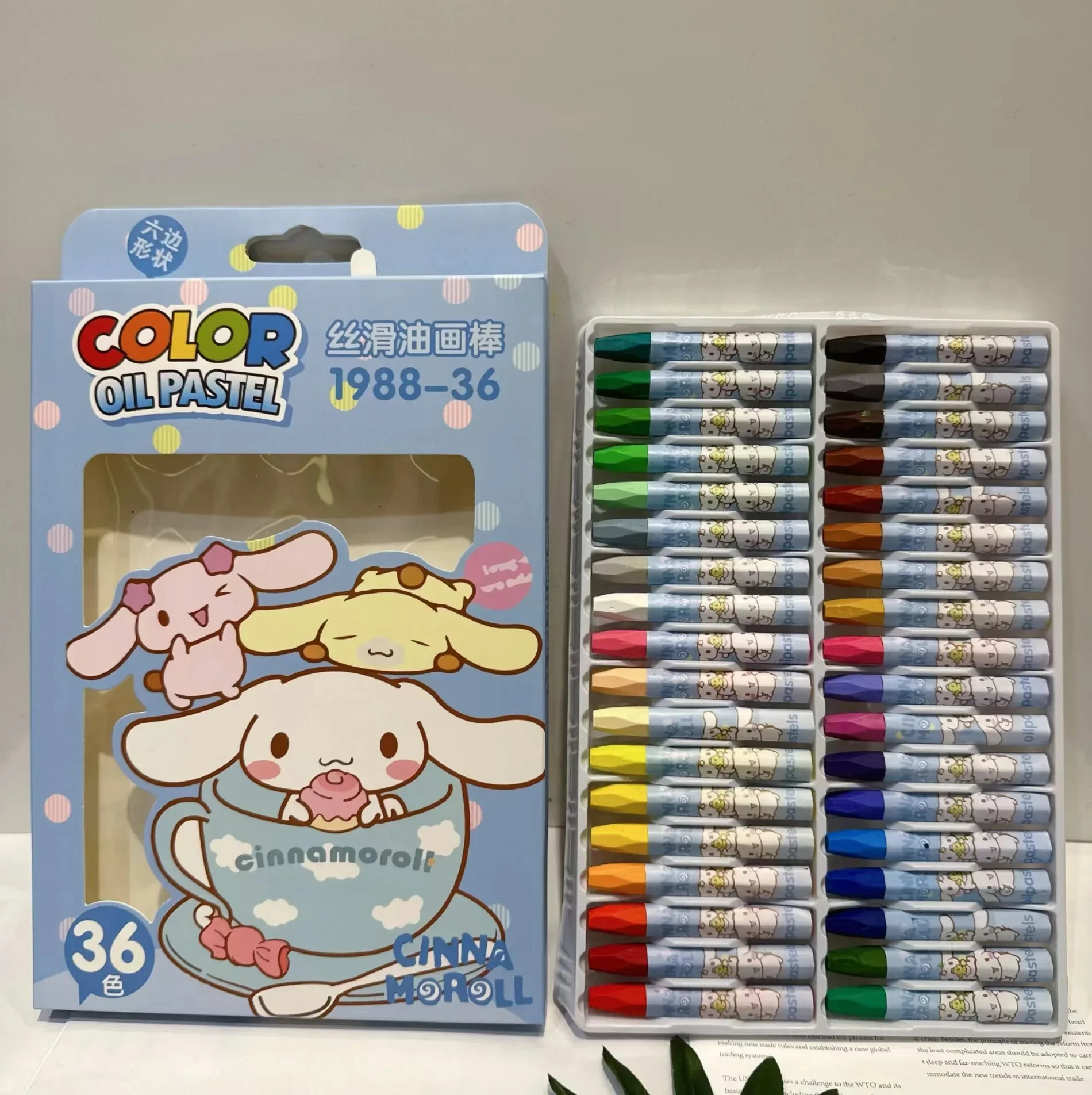 

Sanrio Kuromi Cartoon Professional Oil Pastel Crayon Cinnamoroll 36 Colors White Pastels For Painting School Stationery Art Gift