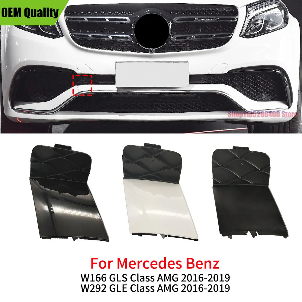 Car Front Bumper Tow Hook Cover Cap Black For Benz GLE GLS Class GLE63 GLE53 GLS43 AMG 2928853622 For Mercedes W166 W292 AMG