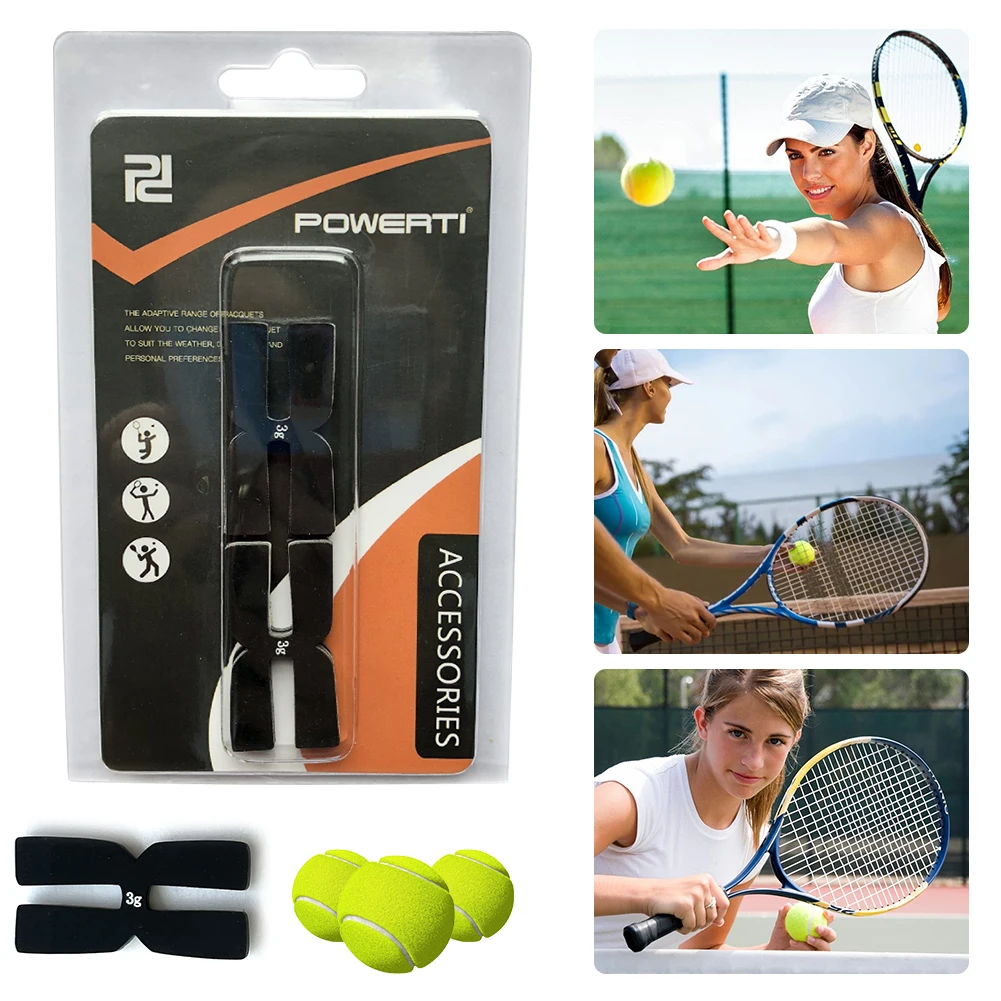 6Pcs 3g Tennis Racquet Tapes Silicone Badminton Racquet Weighted Tapes H-Shaped Tennis Badminton Racket Weight Balance Strips