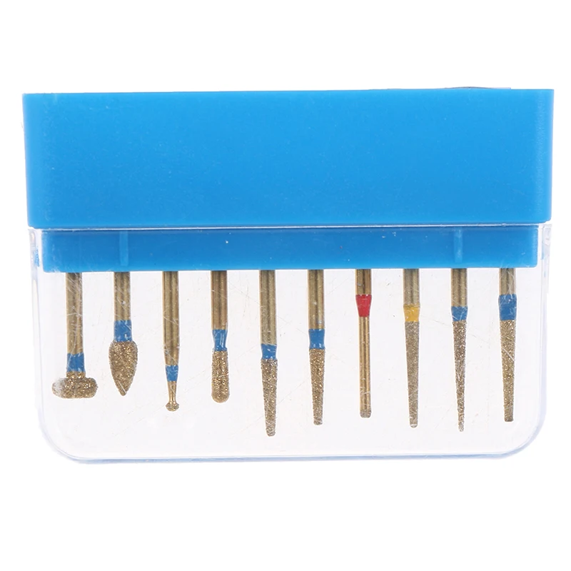 10Pcs/box Dental Diamond High Speed Burs for Polishing Smoothing Teeth Polishers