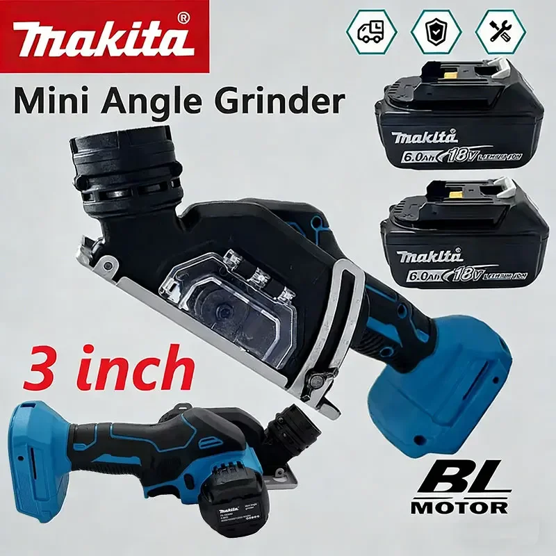 

Аккумуляторная циркулярная пила Makita 3 дюйма, ручная угловая шлифовальная машина, перезаряжаемый отрезной инструмент для резки металла, дерева, плитки, мрамора