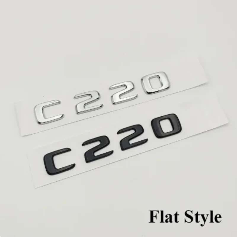 

3D ABS Chrome Glossy Black Car Trunk Letters Emblem Badge Sticker For C220 CDI BLUETEC W203 W204 W205 Auto Accessories
