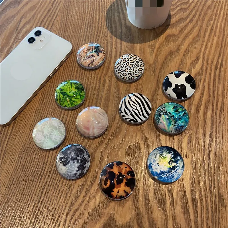 

Держатель-кольцо Cirlce Glass Leopard Earth для телефона, подставка-держатель для iPhone 14, держатель для мобильного телефона