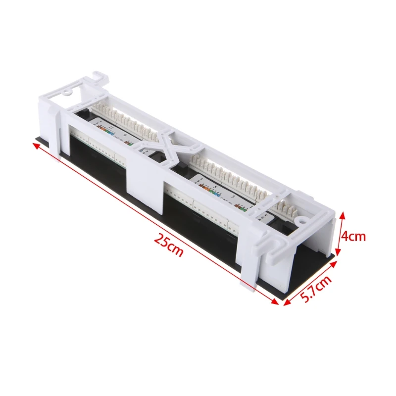 12 포트 CAT5 CAT5E 마운트 랙 브래킷용 네트워킹 벽걸이 패치 패널