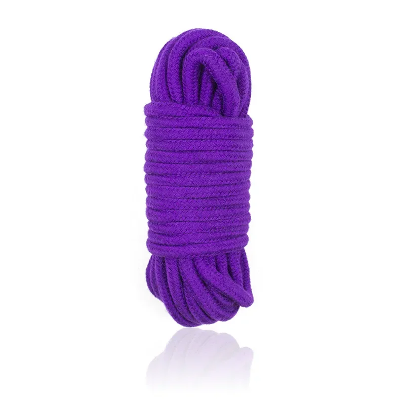 2023 New 10M Sex Slave Bondage Rope Soft Cotton Knitted Rope BDSM Restraint Man Adult Play Bondage Rope Role Play Sex Toy