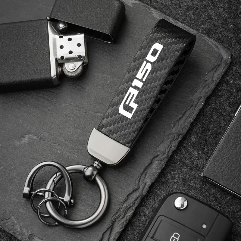 Keychain Carbon Fiber Car Zinc Alloy Keyrings Luxury for Ford F 150 F150 10 11 12 13 14 2021 2020 2019 2018 2017 Accessories