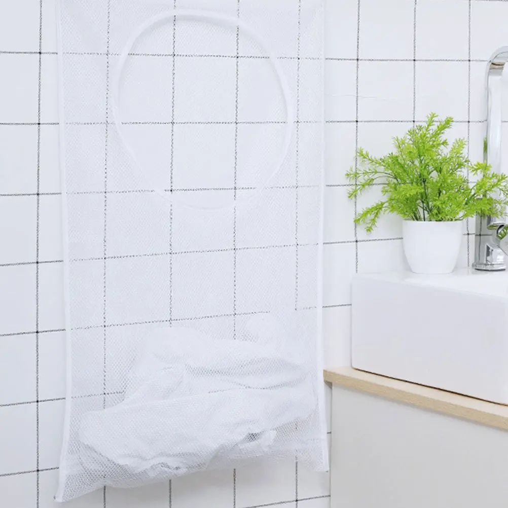 1 قطعة الحائط صندوق تخزين ملابس حقيبة النوم الحمام المنظم كيس شبكي للغسيل القذر المحمولة معلقة جيب العفن برهان #1