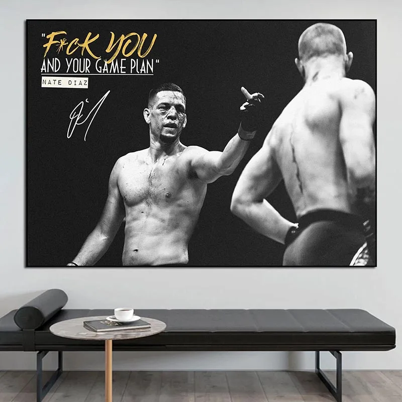 Boxing Star Nate Diaz Offer Art Poster Printing Canvas Painting Cuadros Wall Art Art Picture Decoration Mural Modern Home Decor