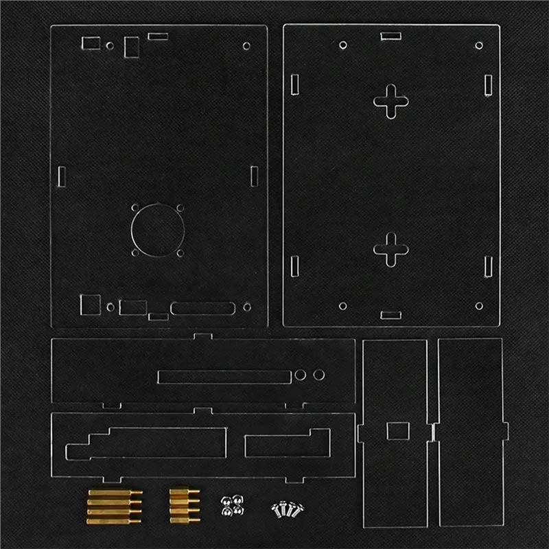 For Banana Pi BPI-R4 Board Compatible Acrylic Case With Cooling Fan Heatsink Transparent Shell For Banana Pi BPI-R4