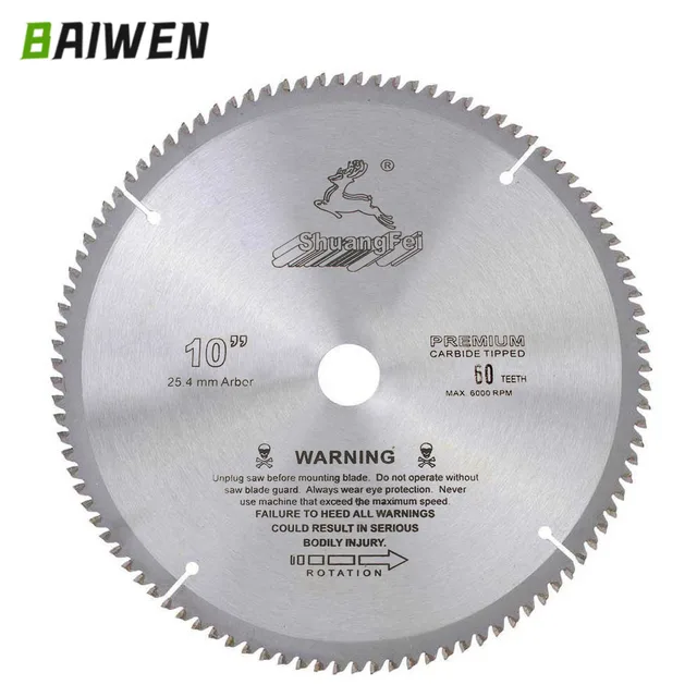 Piła tarczowa 10" 250 mm do cięcia drewna/aluminium ogólnego przeznaczenia 40 60 80 100 120 zębów