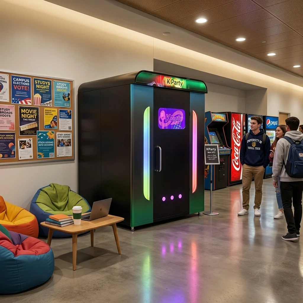 FOODLINE Customized Self Service Karaoke Pod Touch Screen Mini KTV Booth Commercial Use Soundproof Cabin for Mall Entertainment