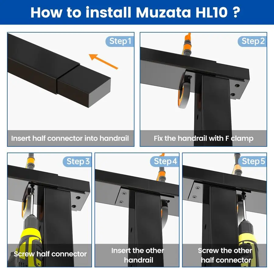 66 Aluminum Black Cable Railing Handrail Rectangular Handrail for Cable Railing System Top Rail Deck Stair Indoor Outdoor Length