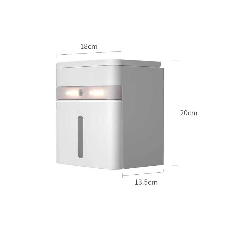 Imagem -06 - Corpo Humano Inteligente Sensing Caixa de Papel Higiênico Pequena Luz Noturna Caixa de Tecido Higiênico Led Cremalheira de Armazenamento Doméstico