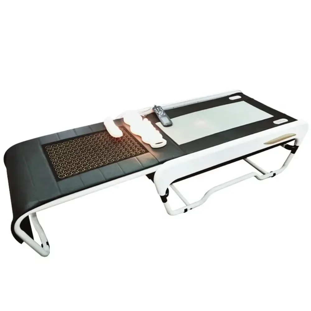 Foldable V3 Tourmaline Jade Thermal Therapy Bed Thermal Body Massage 150 Energy Stone and 3D Intelligent Lifting Massage Bed