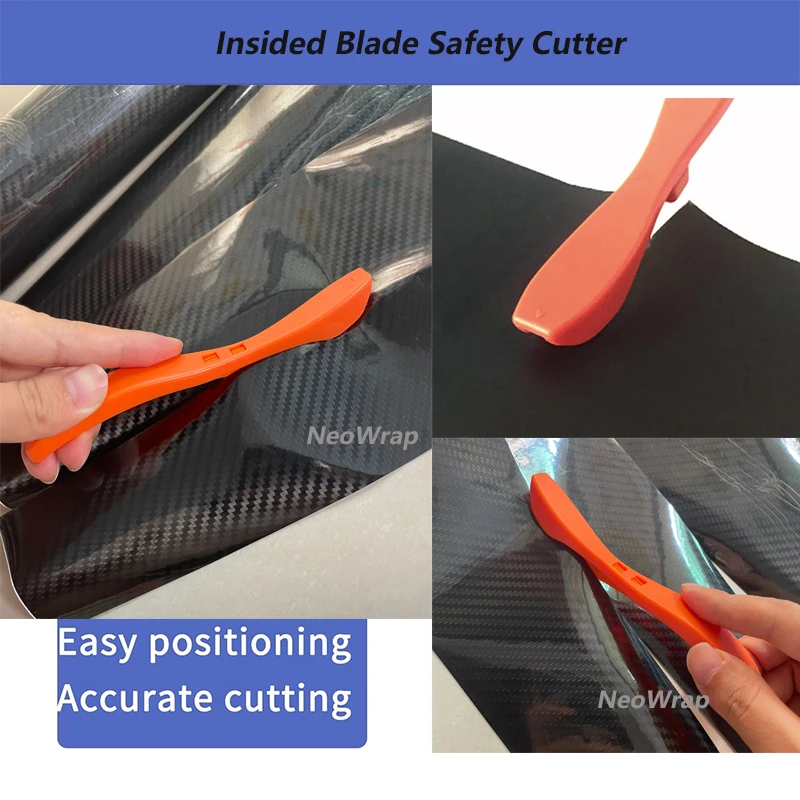 Wrap Film Cutter Knife with Blades Carbon Fiber Vinyl Wrapping Paper Cutter Back Slitter DIY Car Tinting Sticker Cutting Tool