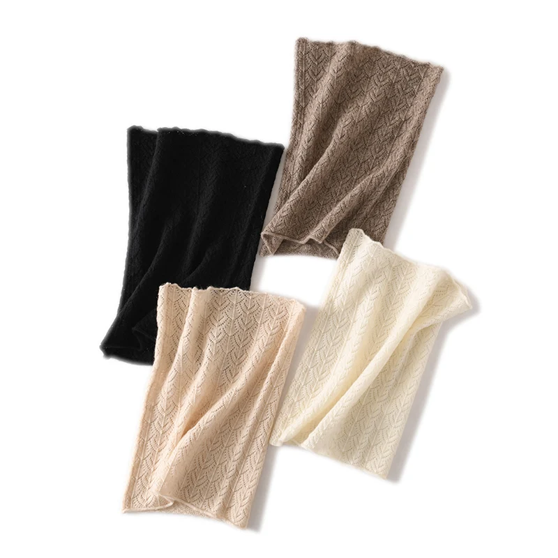 

Утолщенный 100% кашемировый шарф для мужчин и женщин, осенне-зимний теплый вязаный пуловер, ажурный утеплитель для шеи для женщин