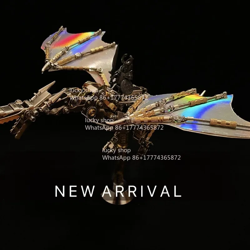 

Механическая модель летающего дракона, металлическая фигурка летучей мыши, механический носорог, скорпион, паук, трицератопс, подарок