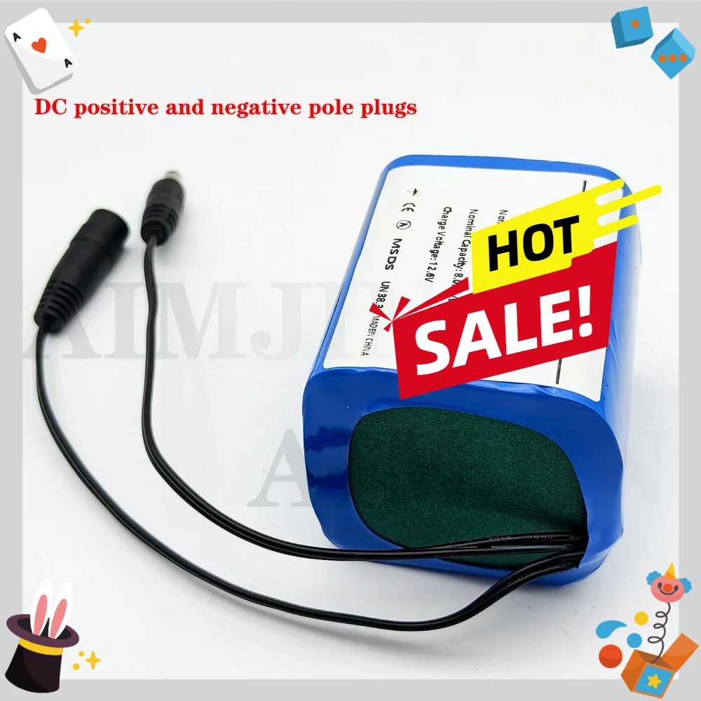 12V 8000mAh DC 12.6V rechargeable battery 12V 8.0Ah 3s3p battery pack 18650 lithium ion