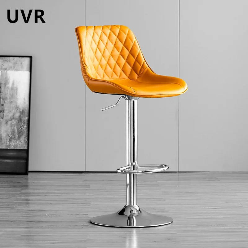 UVR Light Luxury Bar Stools for Home Use High Stools Front Desk Cashier Bar Stool Makeup Backrest Chair Bar Lift Bar Stools