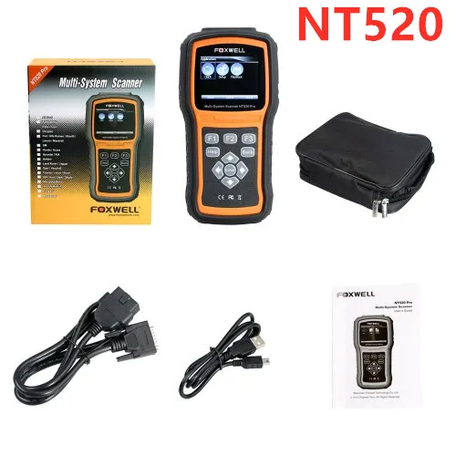 

Foxwell NT520 Pro Multi-System Scanner with Free for Mercedes Benz Software and Extra Foxwell for Benz 38Pin and Extension Cable