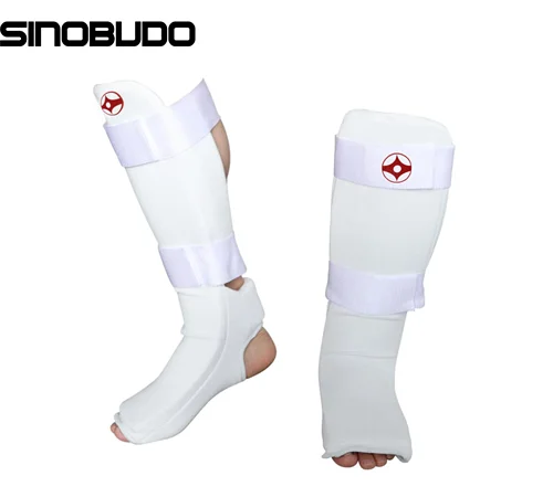 Imagen 2 del producto Gran oferta Kyokushinkai Karate protección de pies Kyokushin espinilleras protectores de empeine Kick Boxing Taekwondo protectores de vástago