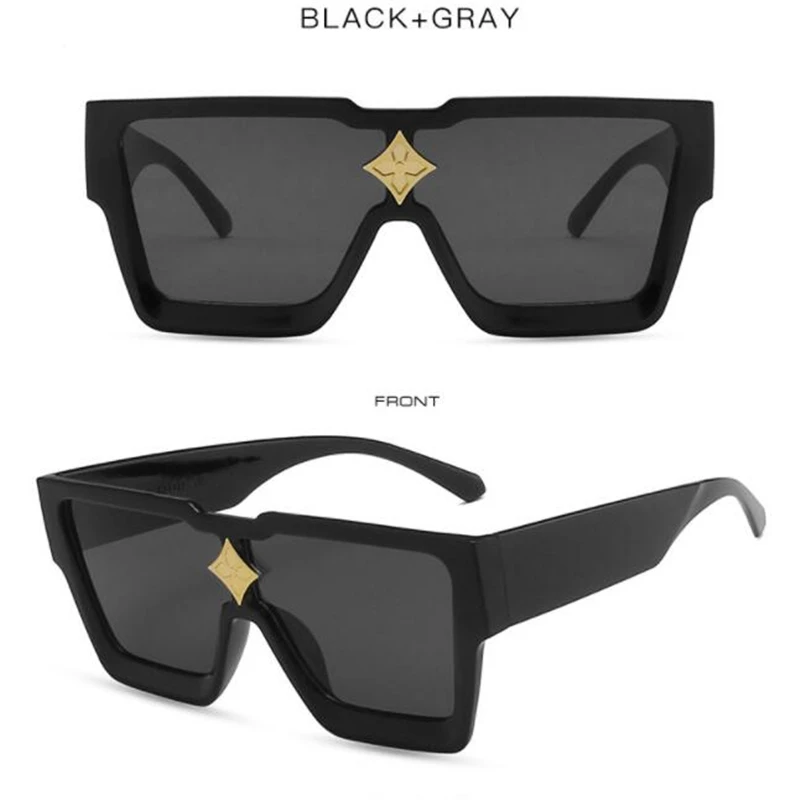 Black large frame set with diamond shade chameleon Casual sunglasses brand glasses for both men and women