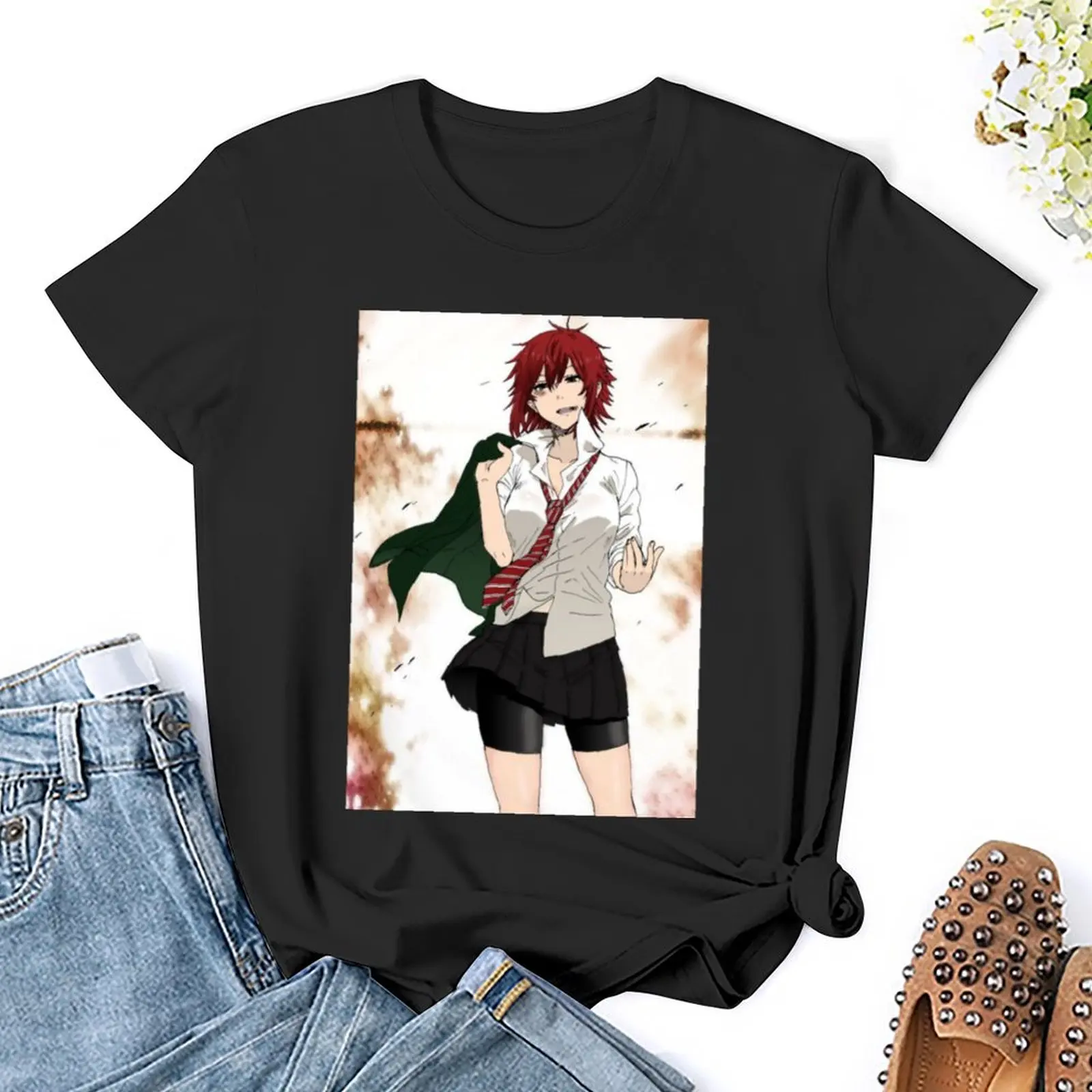 Tomo aizawa-camiseta verão para mulher, roupa estética, tops gráficos