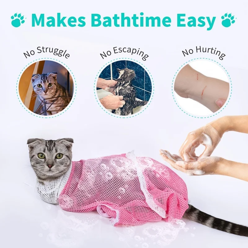 Cat washing bag, cat bathing tool, cat and dog fixing bag, shower bag, nail cutting, beauty and medication feeding