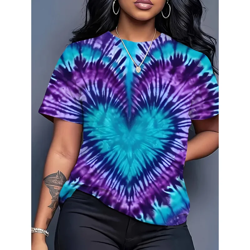 

Colorful Moon Phase-Shirt Mystical Print Tees Magic Clothes