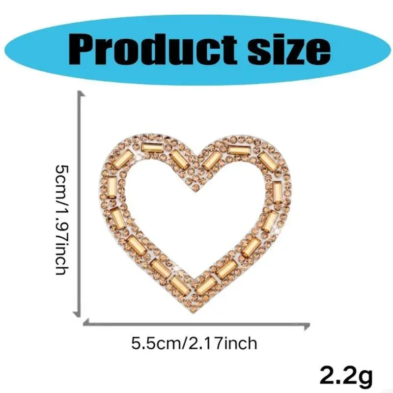 270D Artistic Rhinestones Heart Applique Beaded Crafts for Jeans Hat Scarf Curtain