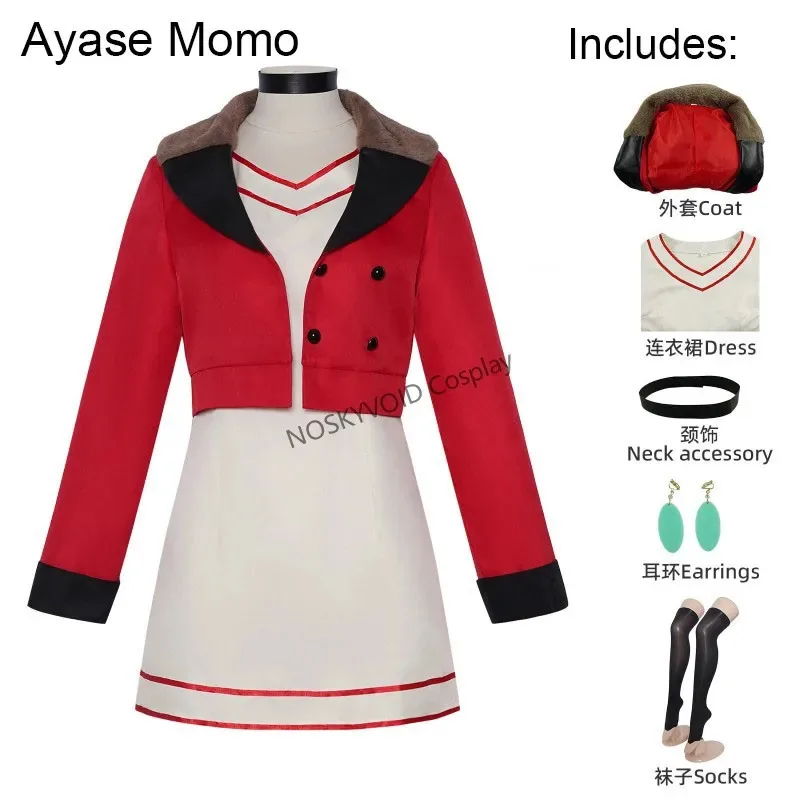 

DA DAN 2 Ayase Momo Cosplay Costume Wigs And Earrings dandadan Role-playing Carnival Halloween Women's Anime Clothing dt'99
