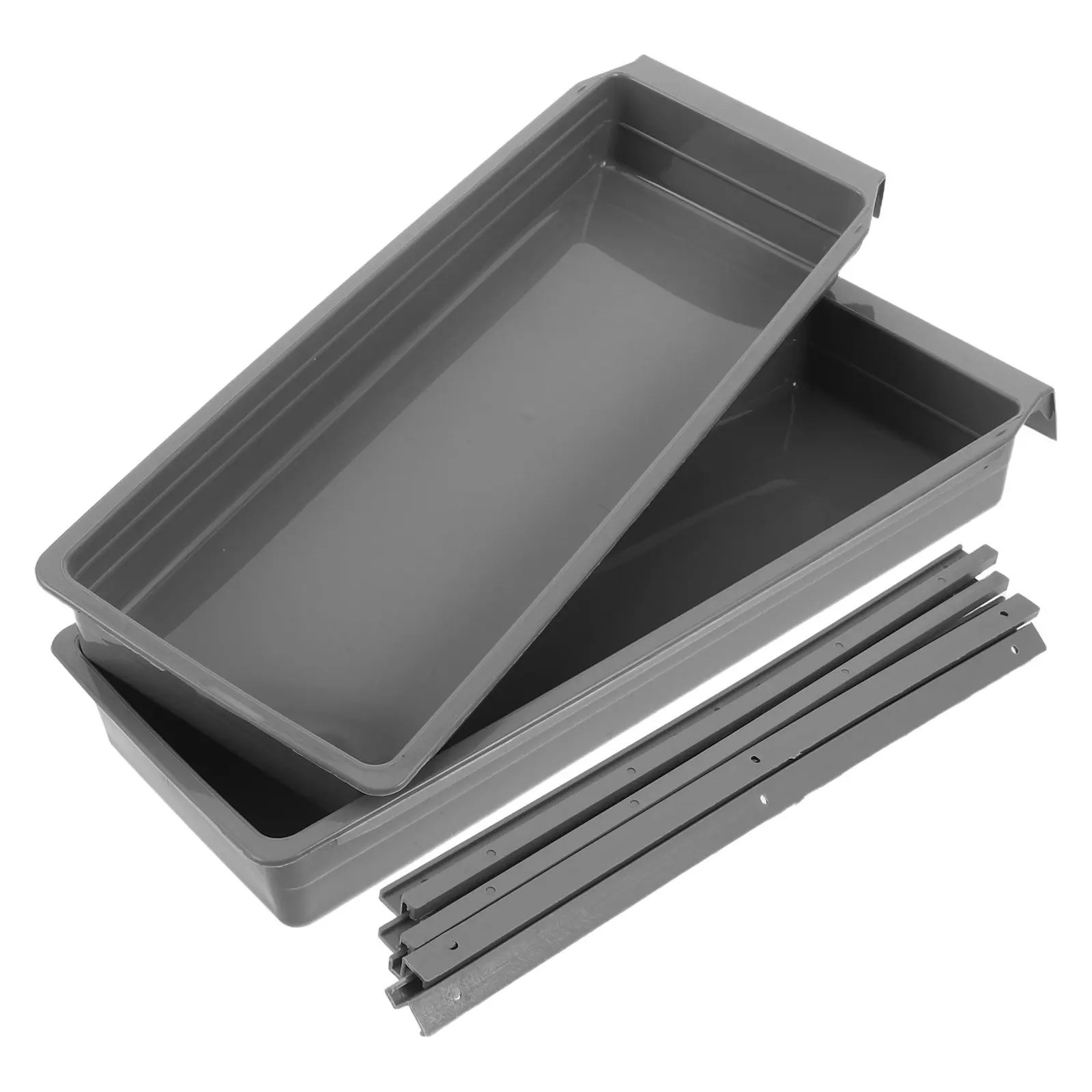 

2 комплекта пластиковых выдвижных ящиков-органайзеров для промышленных швейных машин, боковые ящики для хранения швейных принадлежностей и катушек