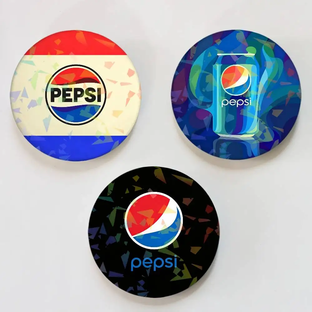 Fashion P-pepsi Brand Round Badge for Backpack Accessories Laser Lapel Pins Jewelry Gifts