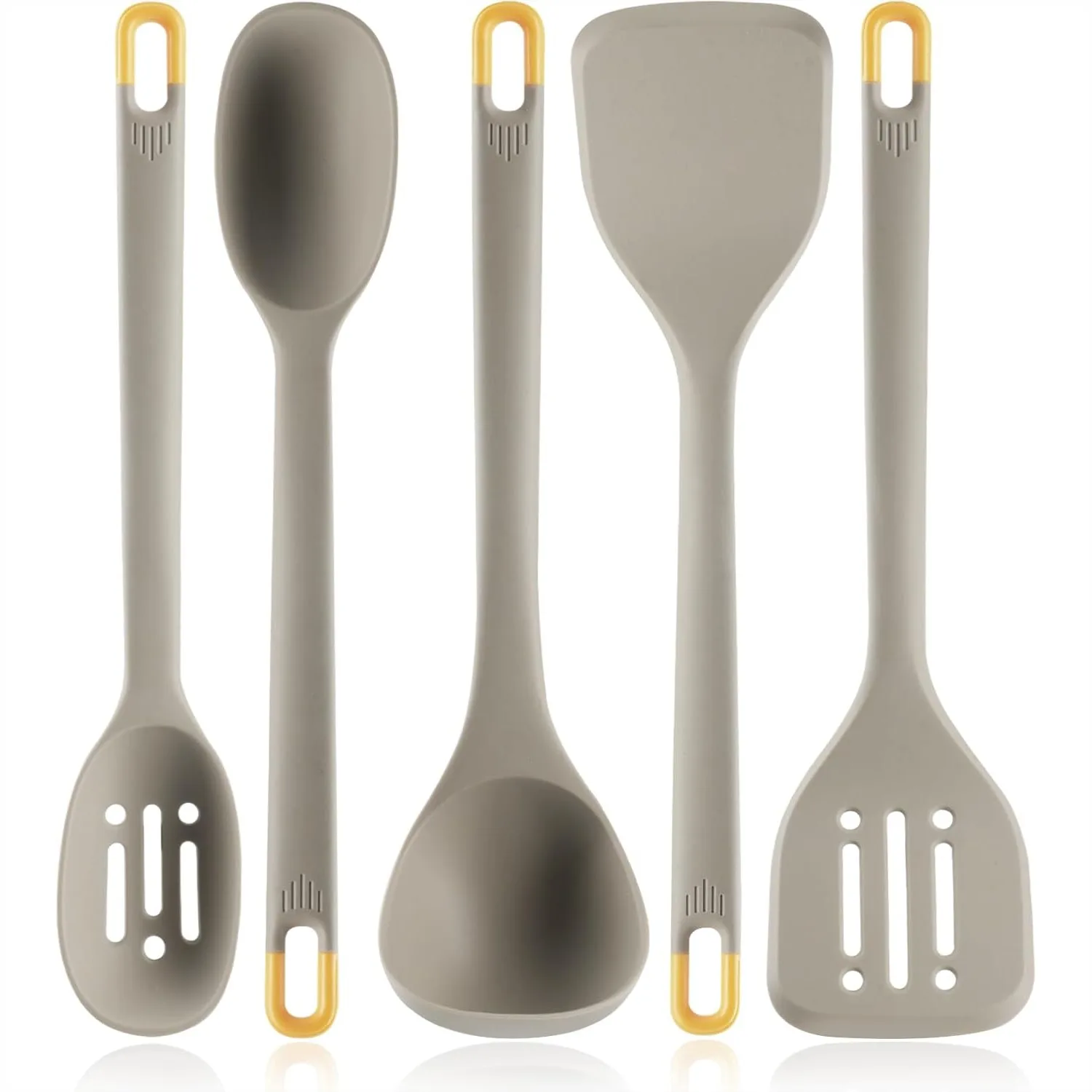 

Silicone Kitchen Cooking Utensils Set, Heat Resistant 13inch Non Stick BPA Free Rubber Cookware Tools for Frying Serving Basting