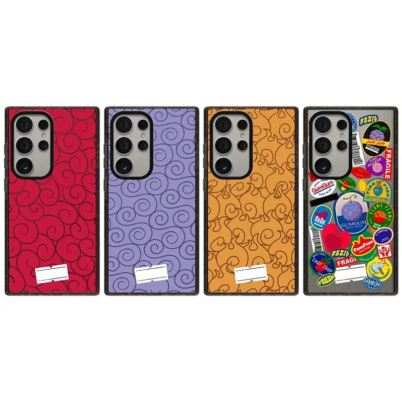 

Anime Fruit Magnetic Acrylic Black Border Case for Samsung Galaxy S22 S23 S24 S25 Ultra S25+ S25 Plus Cover Protective Case