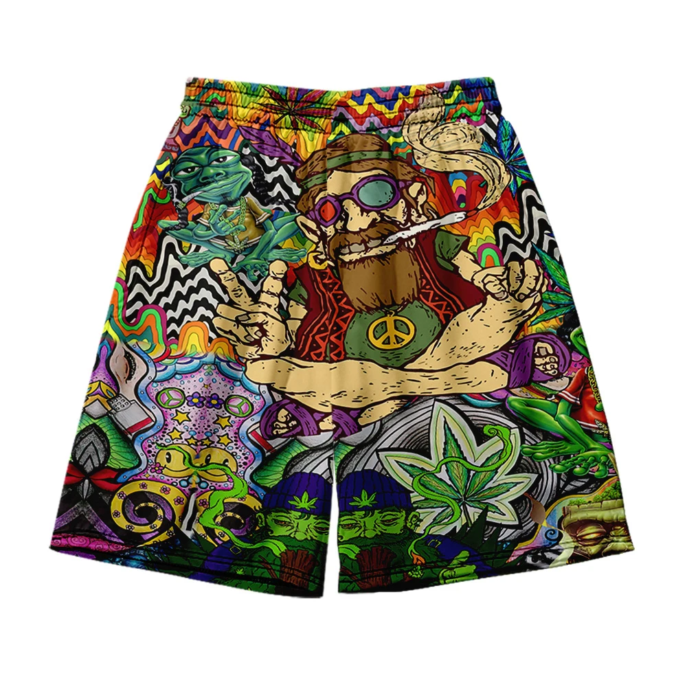 

Hawaiian Beach Shorts Men's and women's clothing 3D digital printing casual shorts Fashion trend couple Pants